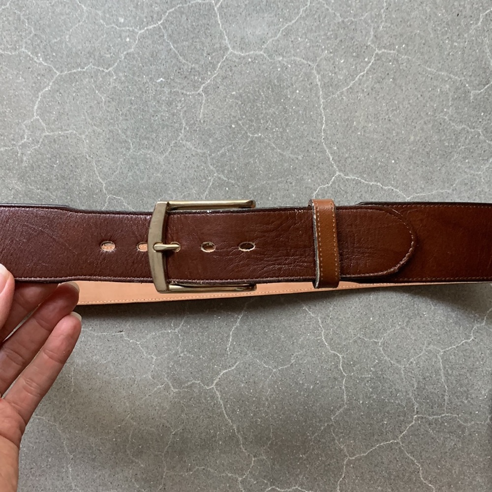 EUC Tony Lama brown leather belt western